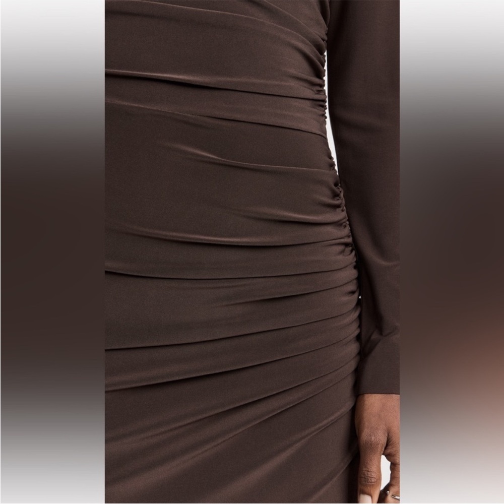 Norma Kamali Brown Asymmetrical Dress - Picture 9 of 13